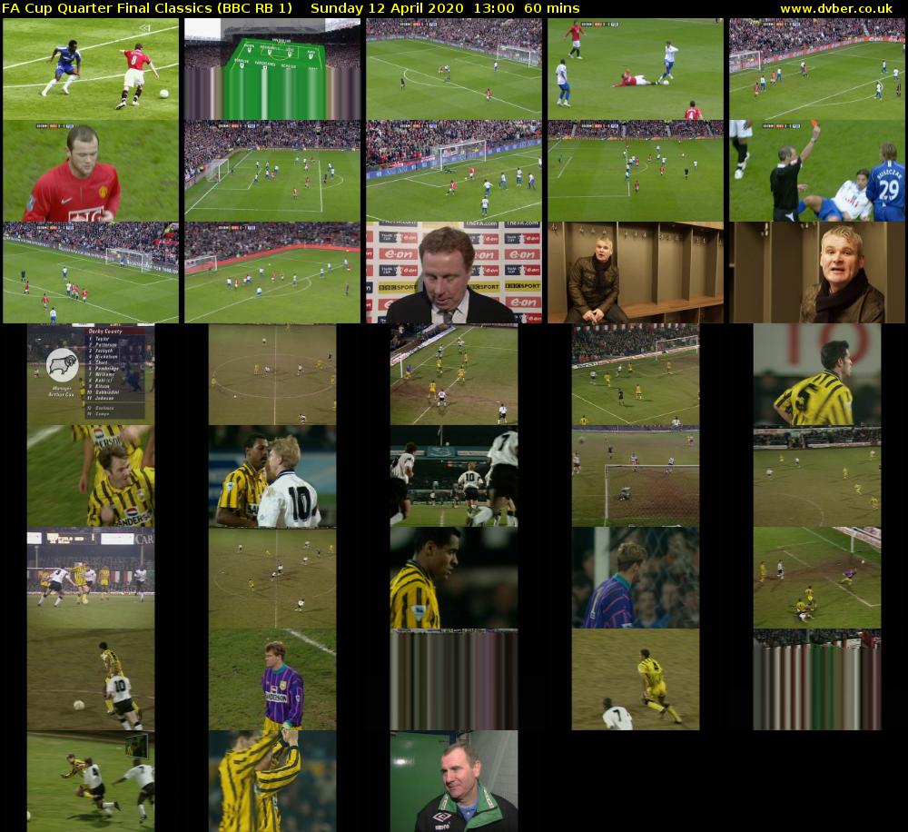 FA Cup Quarter Final Classics (BBC RB 1) Sunday 12 April 2020 13:00 - 14:00