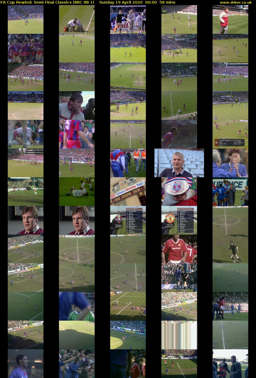 FA Cup Rewind: Semi Final Classics (BBC RB 1) Sunday 19 April 2020 00:00 - 00:58