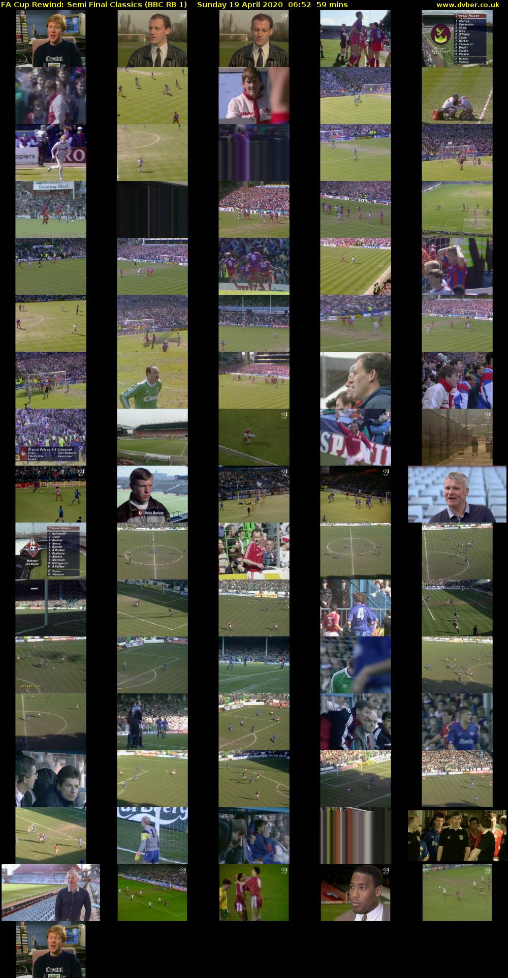 FA Cup Rewind: Semi Final Classics (BBC RB 1) Sunday 19 April 2020 06:52 - 07:51