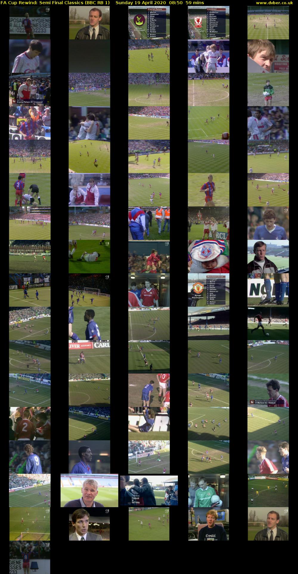 FA Cup Rewind: Semi Final Classics (BBC RB 1) Sunday 19 April 2020 08:50 - 09:49