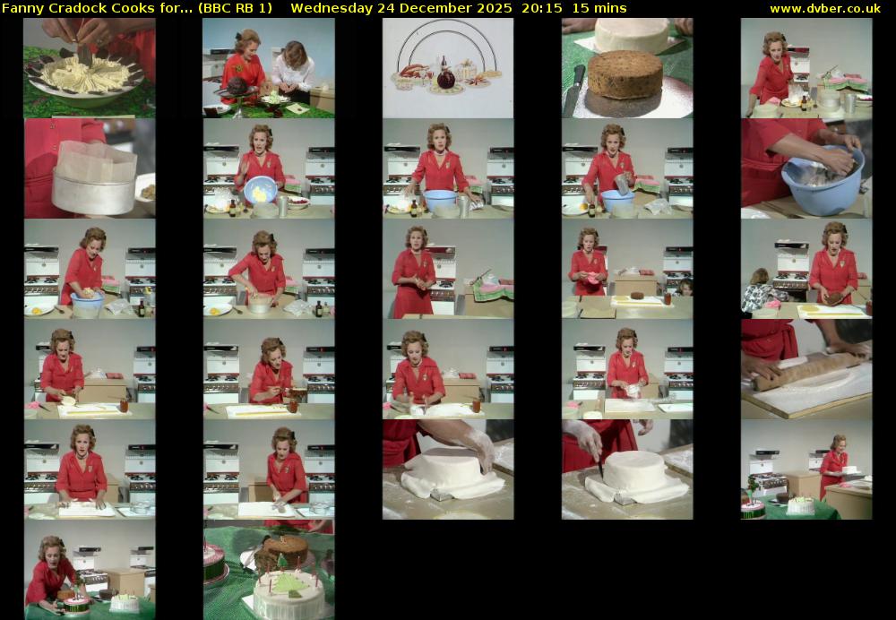 Fanny Cradock Cooks for... (BBC RB 1) Wednesday 24 December 2025 20:15 - 20:30