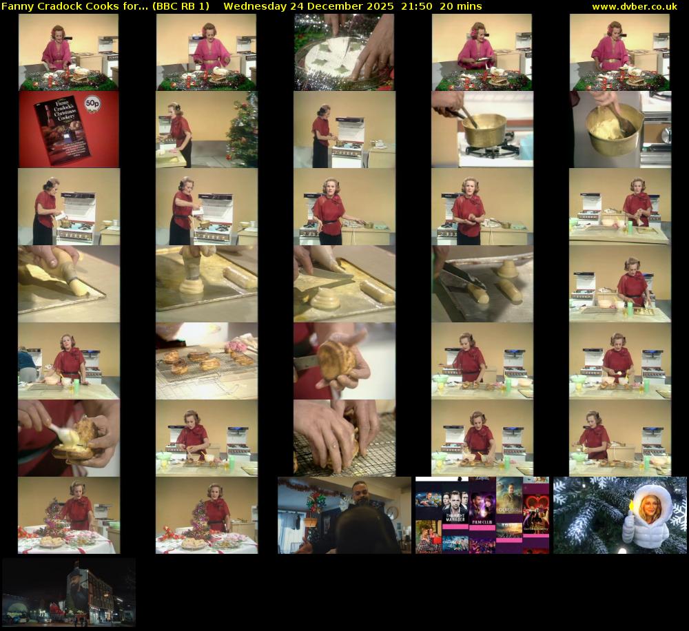 Fanny Cradock Cooks for... (BBC RB 1) Wednesday 24 December 2025 21:50 - 22:10