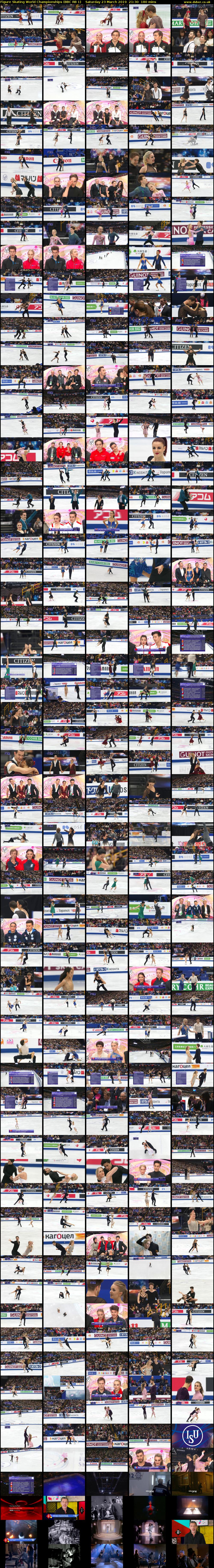 Figure Skating World Championships (BBC RB 1) Saturday 23 March 2019 21:30 - 00:30