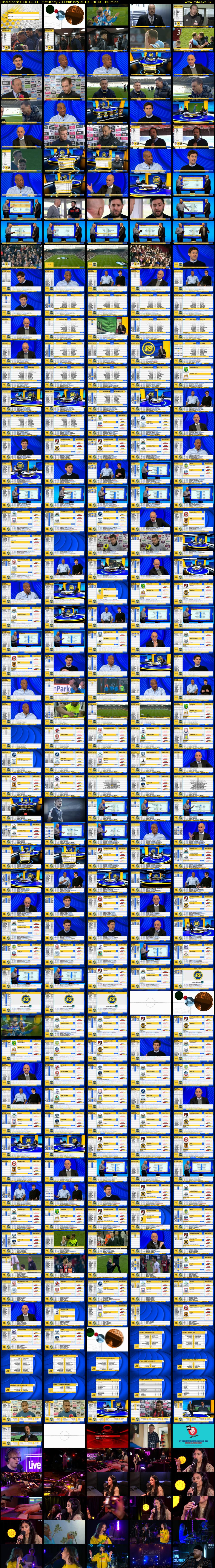 Final Score (BBC RB 1) Saturday 23 February 2019 14:30 - 17:30