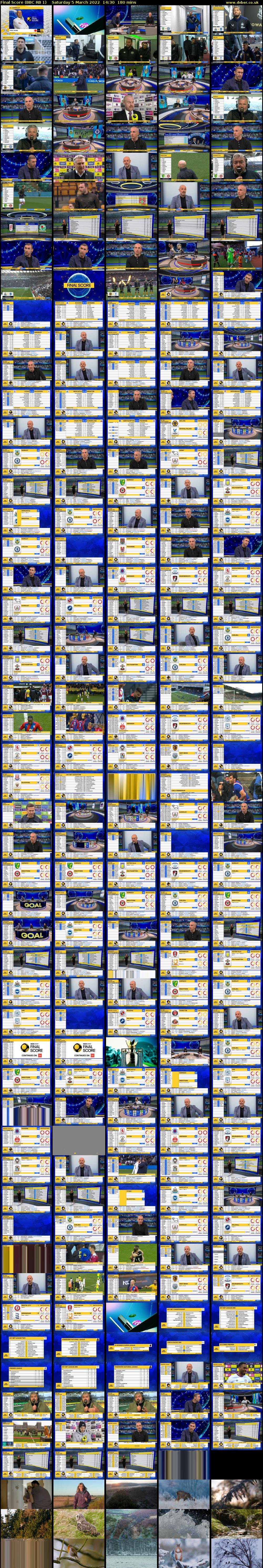 Final Score (BBC RB 1) Saturday 5 March 2022 14:30 - 17:30