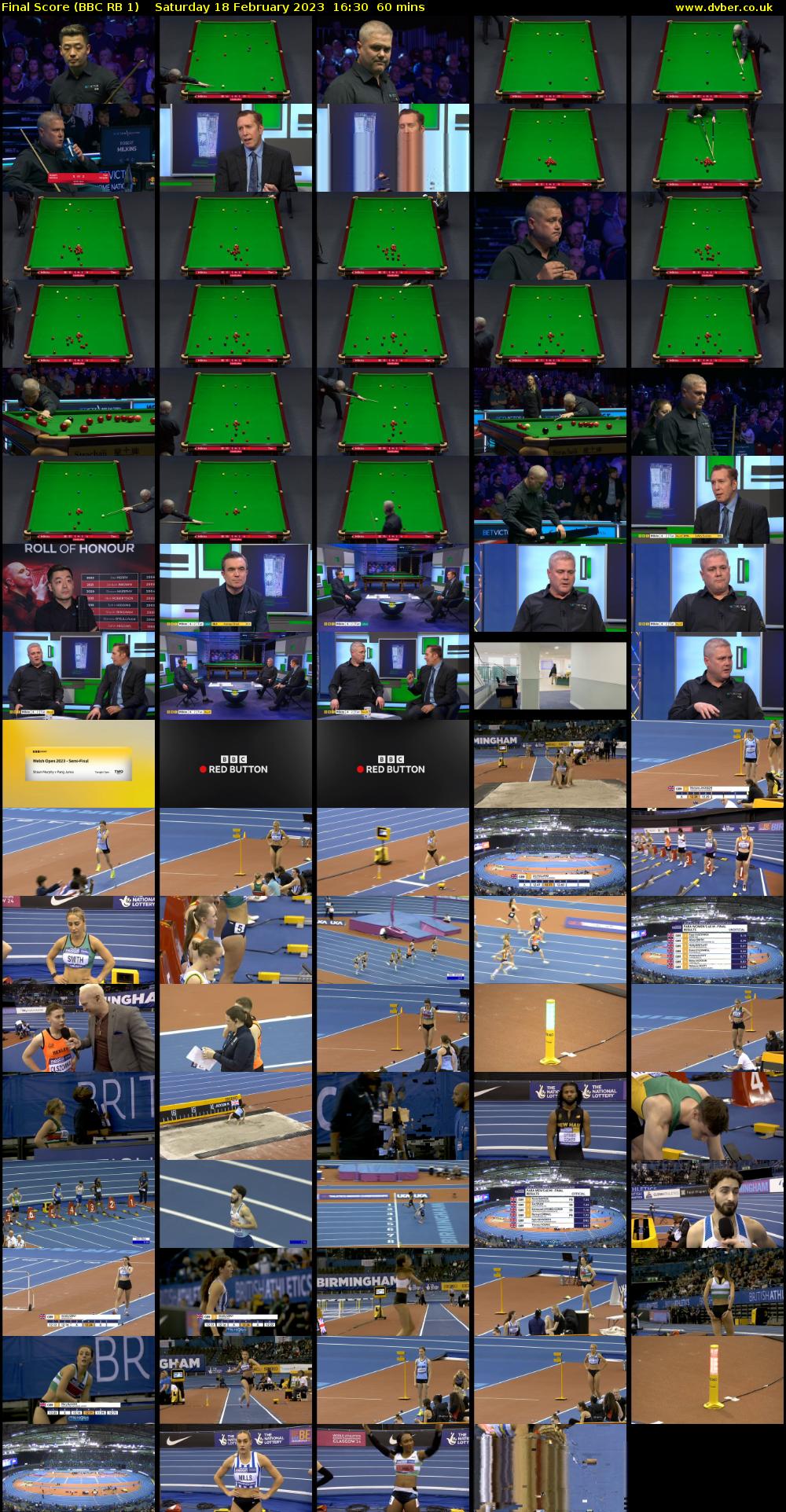 Final Score (BBC RB 1) Saturday 18 February 2023 16:30 - 17:30