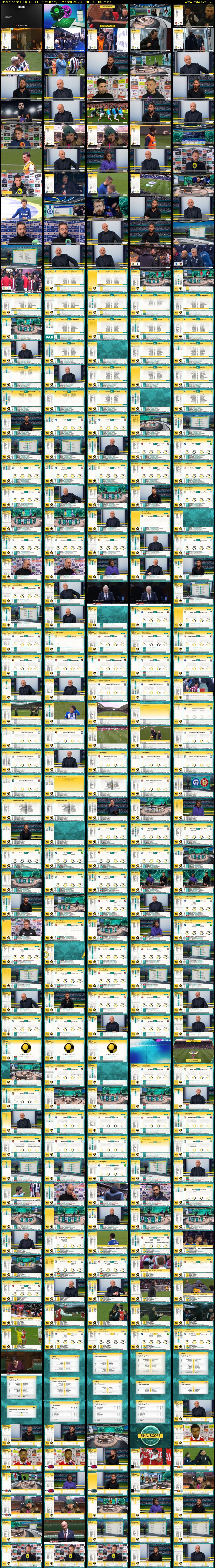 Final Score (BBC RB 1) Saturday 4 March 2023 14:30 - 17:30