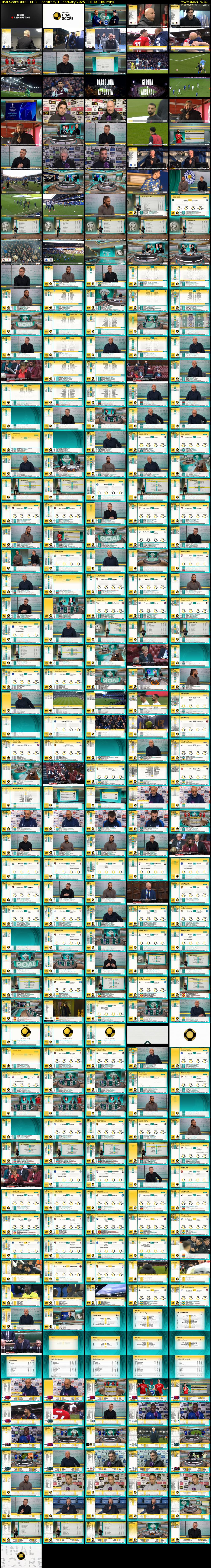 Final Score (BBC RB 1) Saturday 1 February 2025 14:30 - 17:30