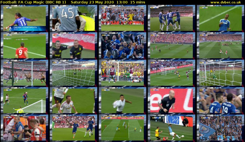 Football: FA Cup Magic (BBC RB 1) Saturday 23 May 2020 13:00 - 13:15