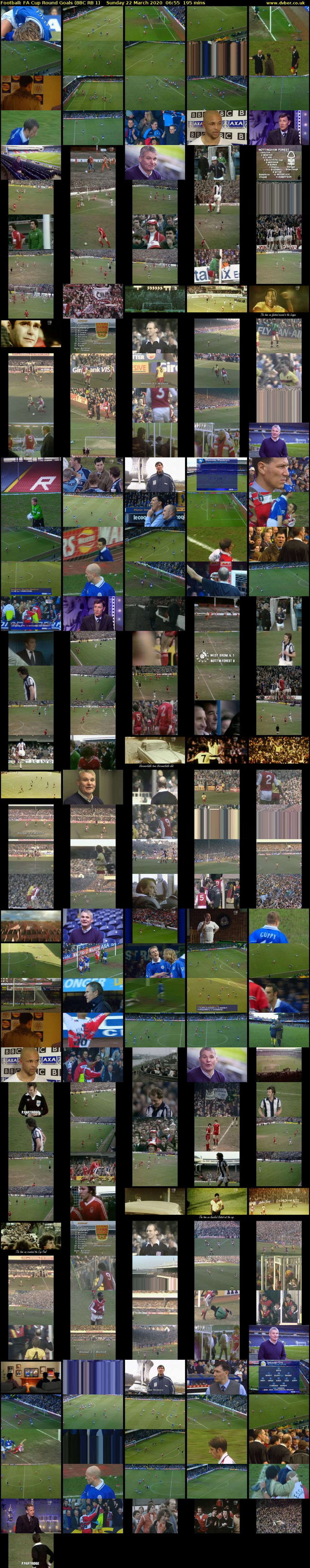 Football: FA Cup Round Goals (BBC RB 1) Sunday 22 March 2020 06:55 - 10:10