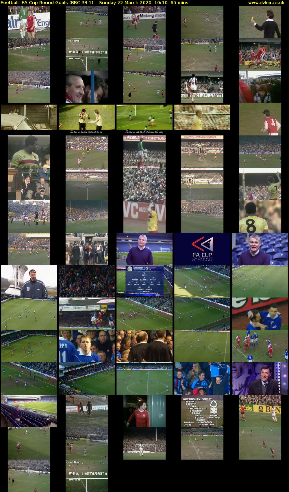 Football: FA Cup Round Goals (BBC RB 1) Sunday 22 March 2020 10:10 - 11:15