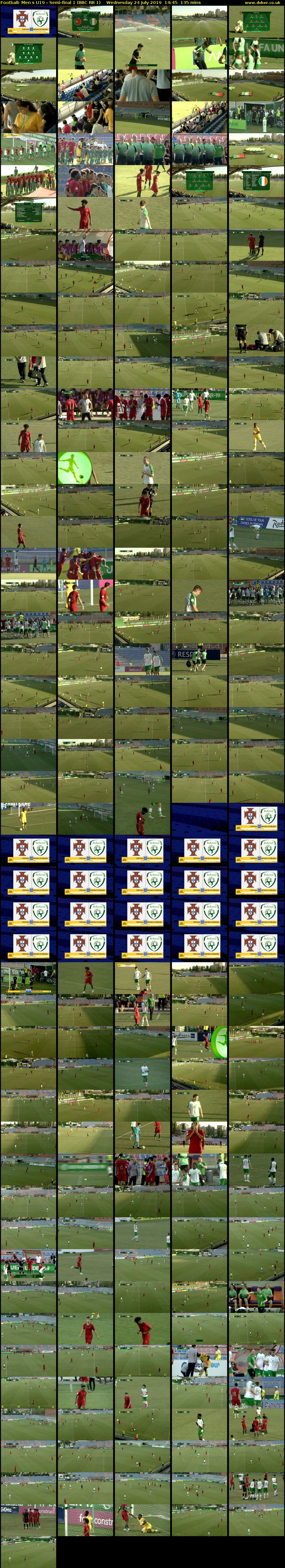 Football: Mens U19 - Semi-final 1 (BBC RB 1) Wednesday 24 July 2019 14:45 - 17:00