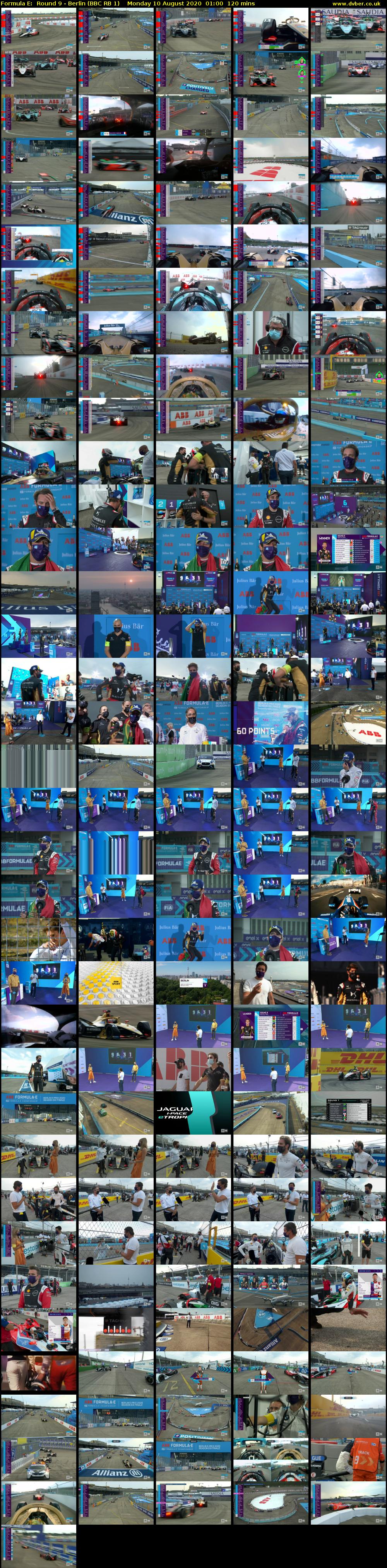 Formula E:  Round 9 - Berlin (BBC RB 1) Monday 10 August 2020 01:00 - 03:00