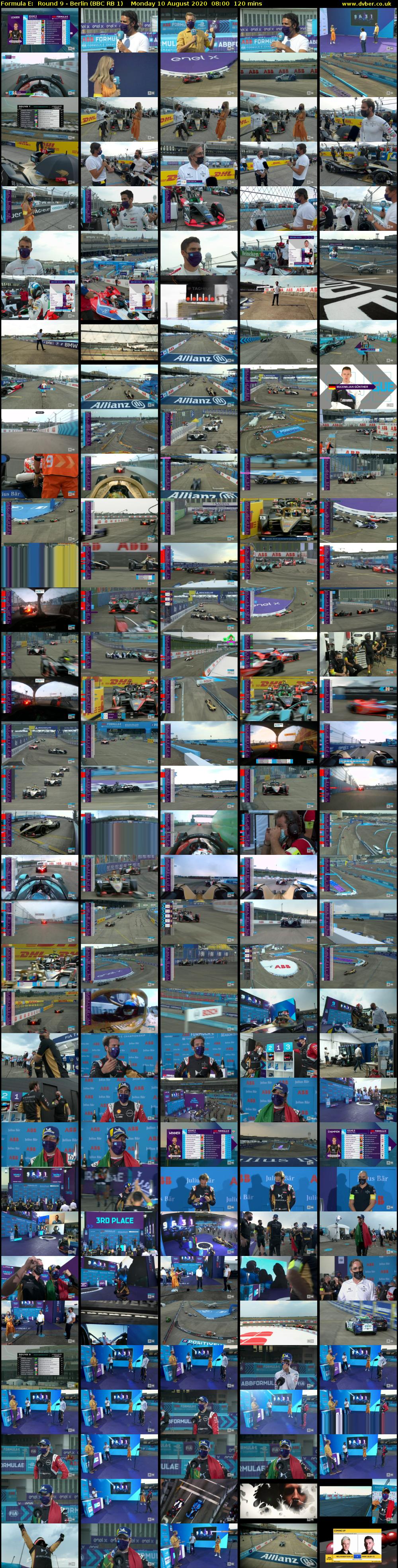 Formula E:  Round 9 - Berlin (BBC RB 1) Monday 10 August 2020 08:00 - 10:00