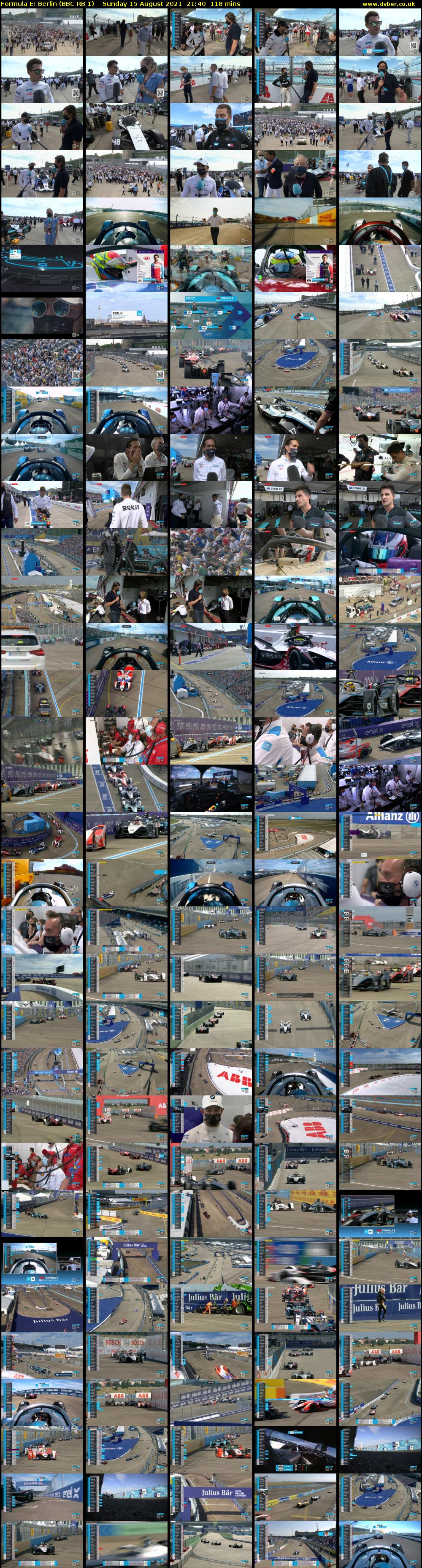 Formula E: Berlin (BBC RB 1) Sunday 15 August 2021 21:40 - 23:38