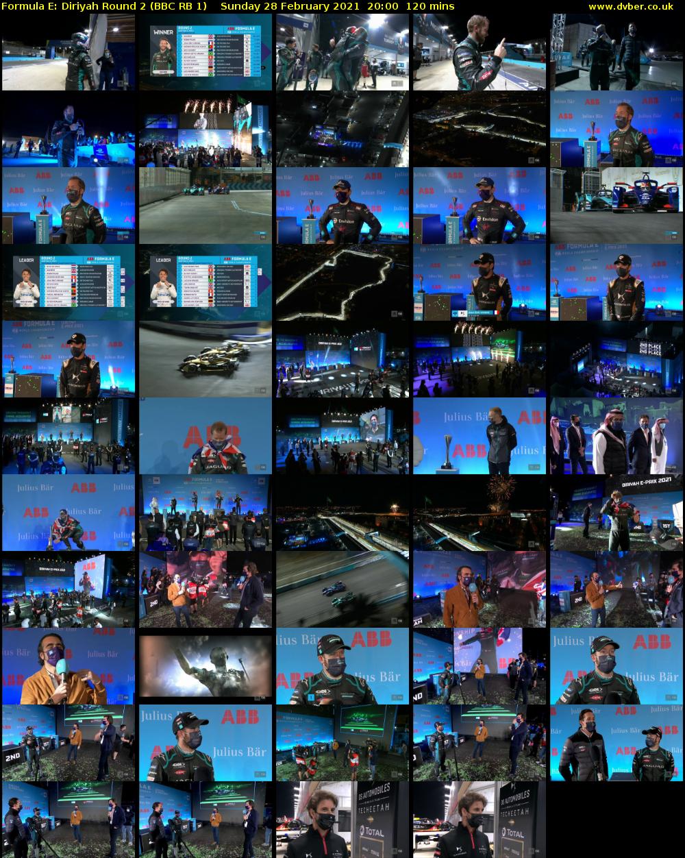 Formula E: Diriyah Round 2 (BBC RB 1) Sunday 28 February 2021 20:00 - 22:00