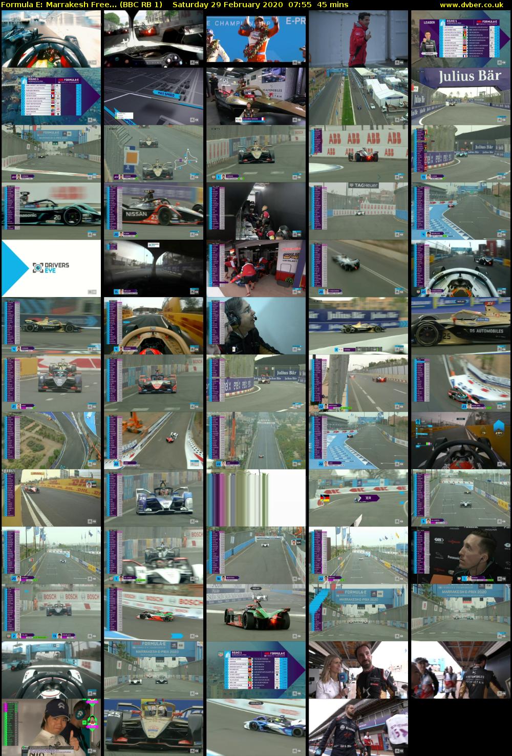 Formula E: Marrakesh Free... (BBC RB 1) Saturday 29 February 2020 07:55 - 08:40