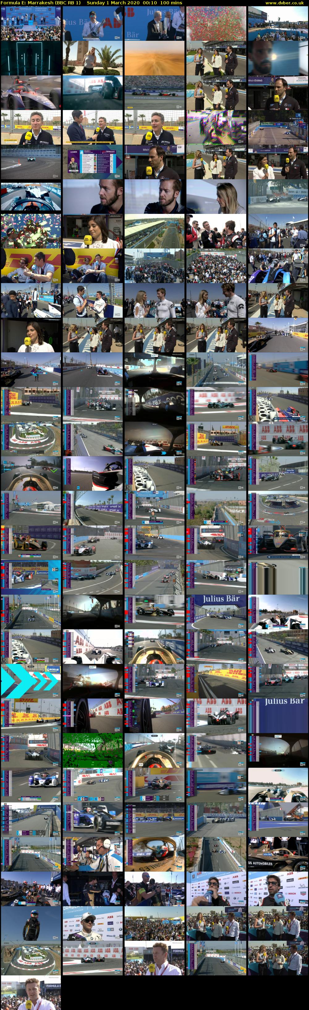 Formula E: Marrakesh (BBC RB 1) Sunday 1 March 2020 00:10 - 01:50
