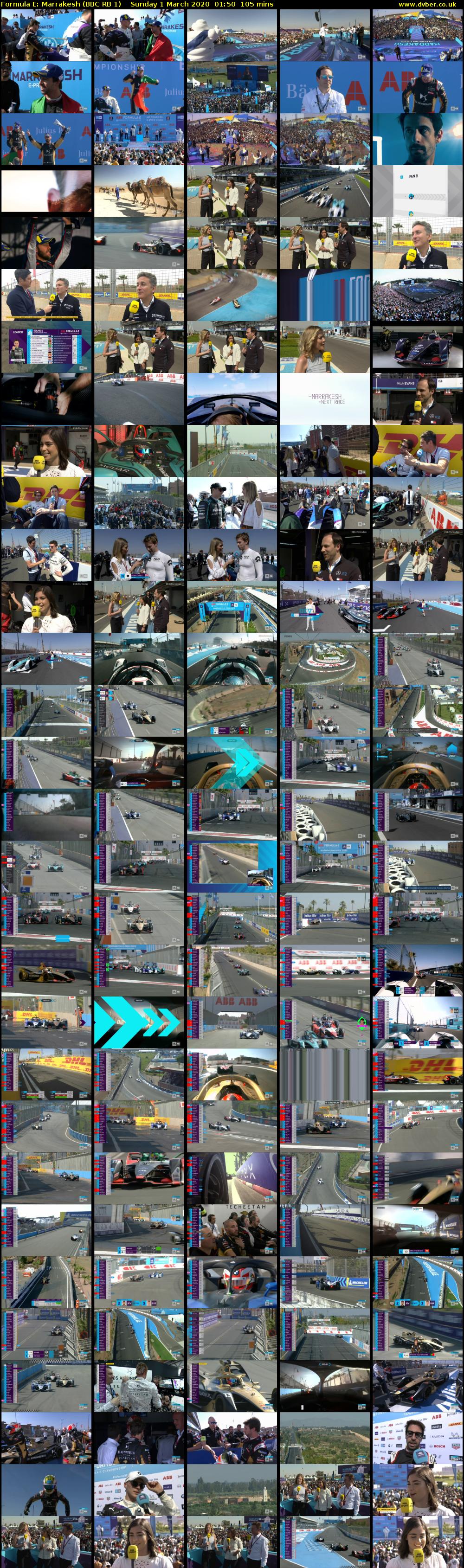 Formula E: Marrakesh (BBC RB 1) Sunday 1 March 2020 01:50 - 03:35