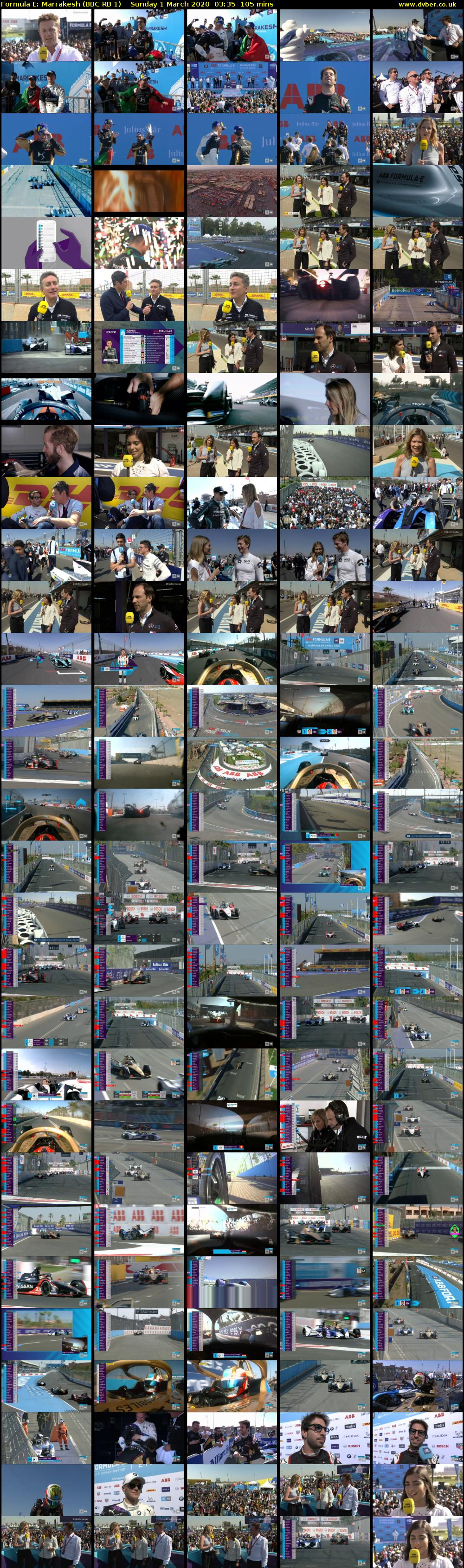 Formula E: Marrakesh (BBC RB 1) Sunday 1 March 2020 03:35 - 05:20