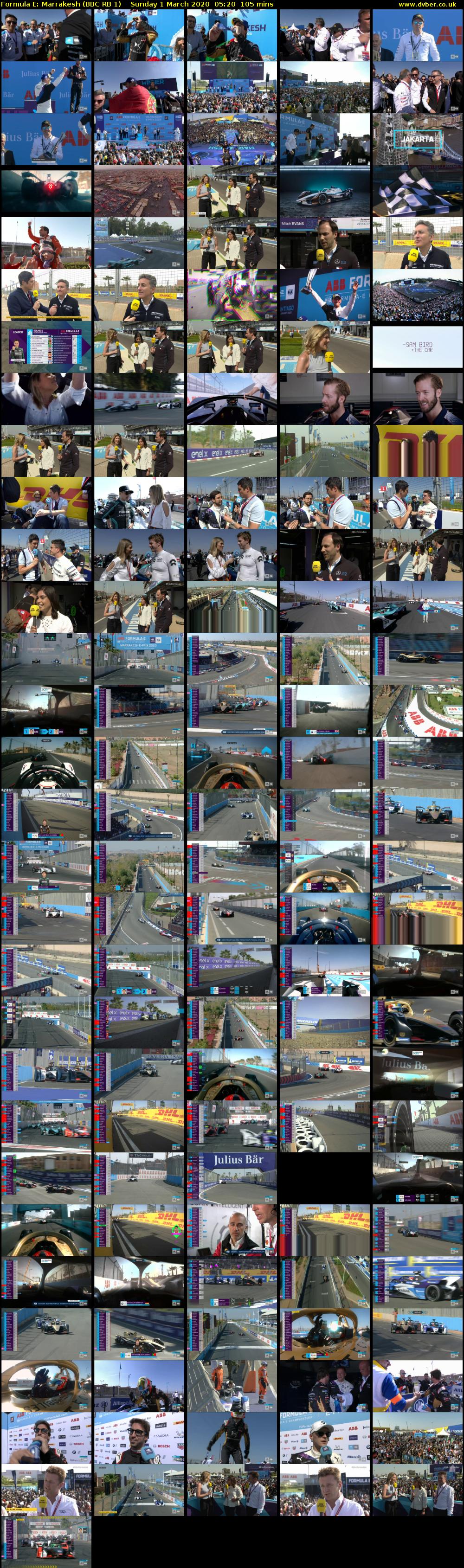 Formula E: Marrakesh (BBC RB 1) Sunday 1 March 2020 05:20 - 07:05