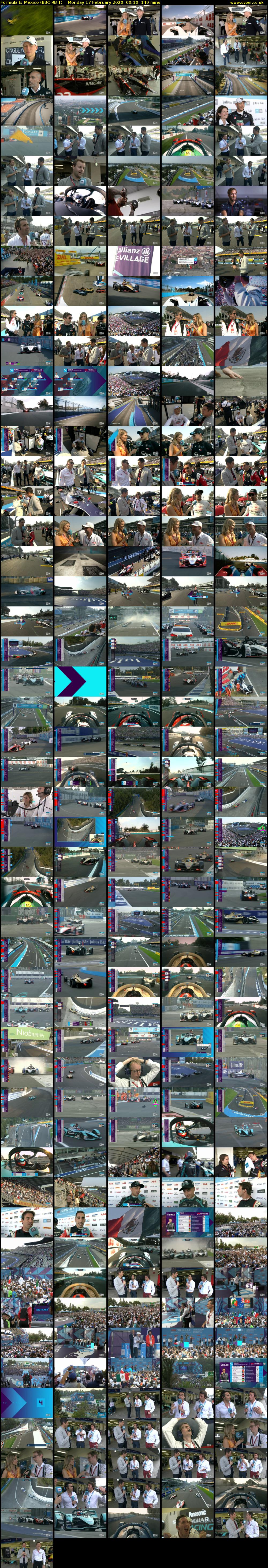 Formula E: Mexico (BBC RB 1) Monday 17 February 2020 00:10 - 02:39