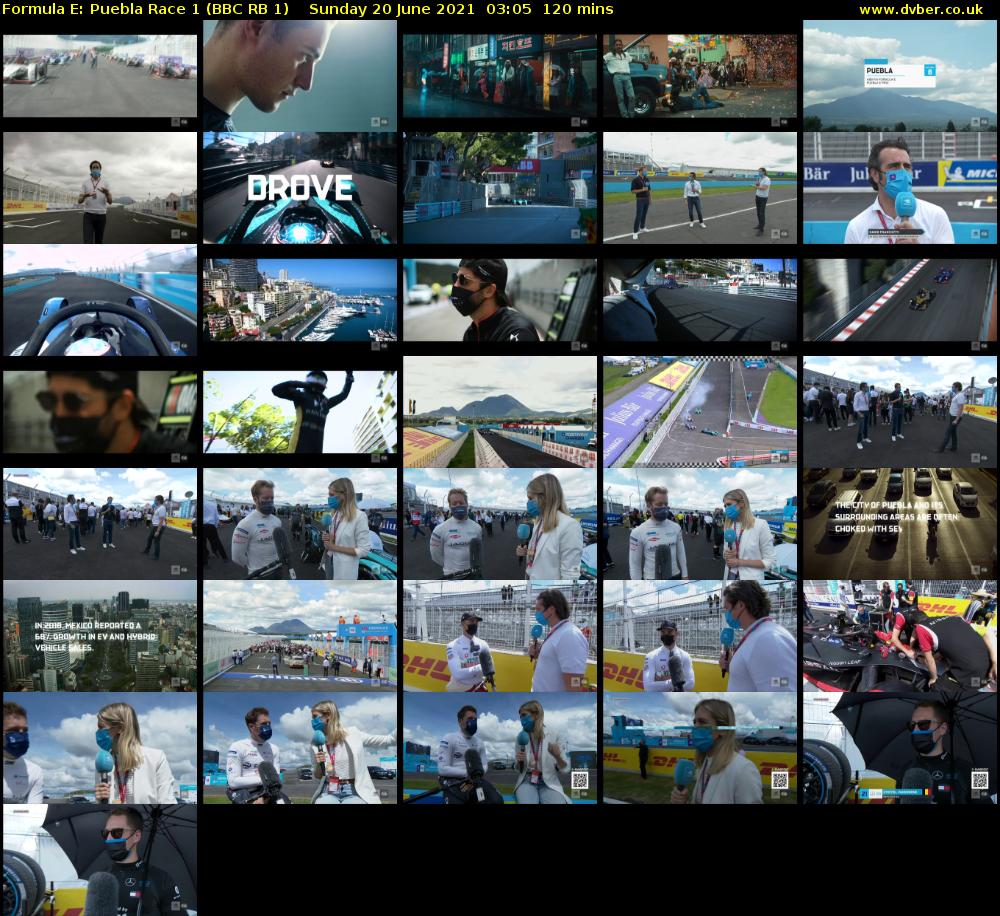 Formula E: Puebla Race 1 (BBC RB 1) Sunday 20 June 2021 03:05 - 05:05