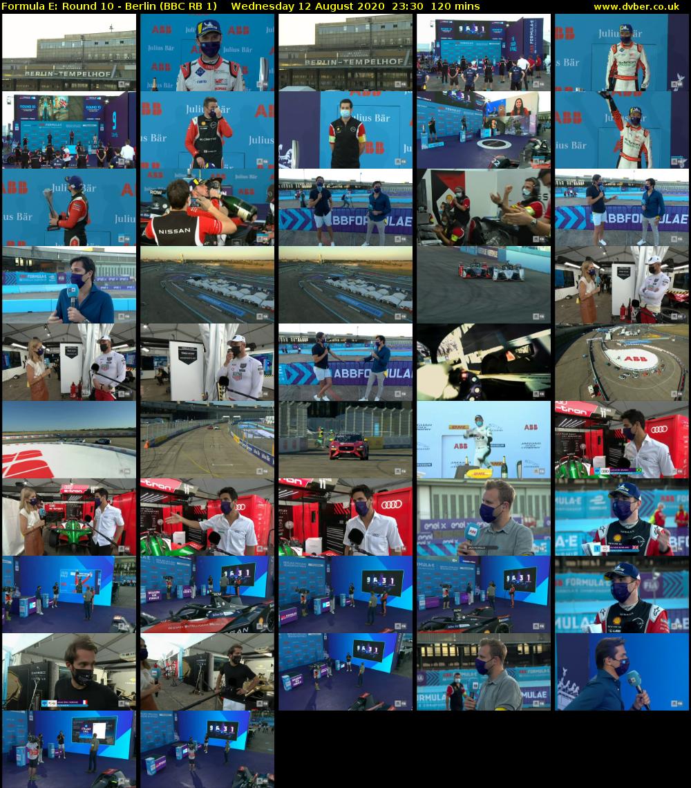 Formula E: Round 10 - Berlin (BBC RB 1) Wednesday 12 August 2020 23:30 - 01:30