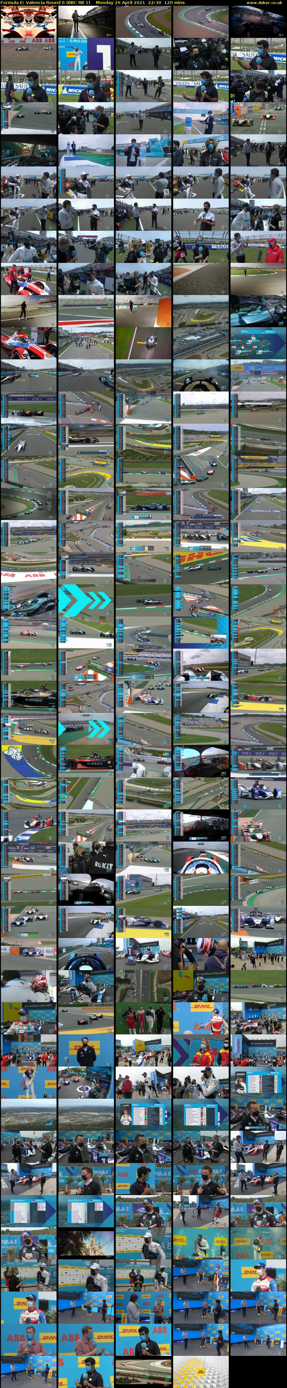 Formula E: Valencia Round 6 (BBC RB 1) Monday 26 April 2021 22:30 - 00:30