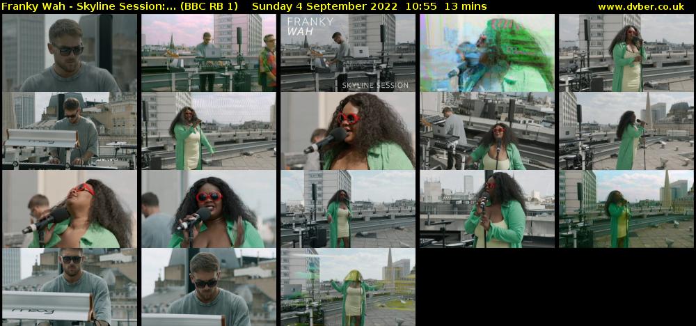 Franky Wah - Skyline Session:... (BBC RB 1) Sunday 4 September 2022 10:55 - 11:08