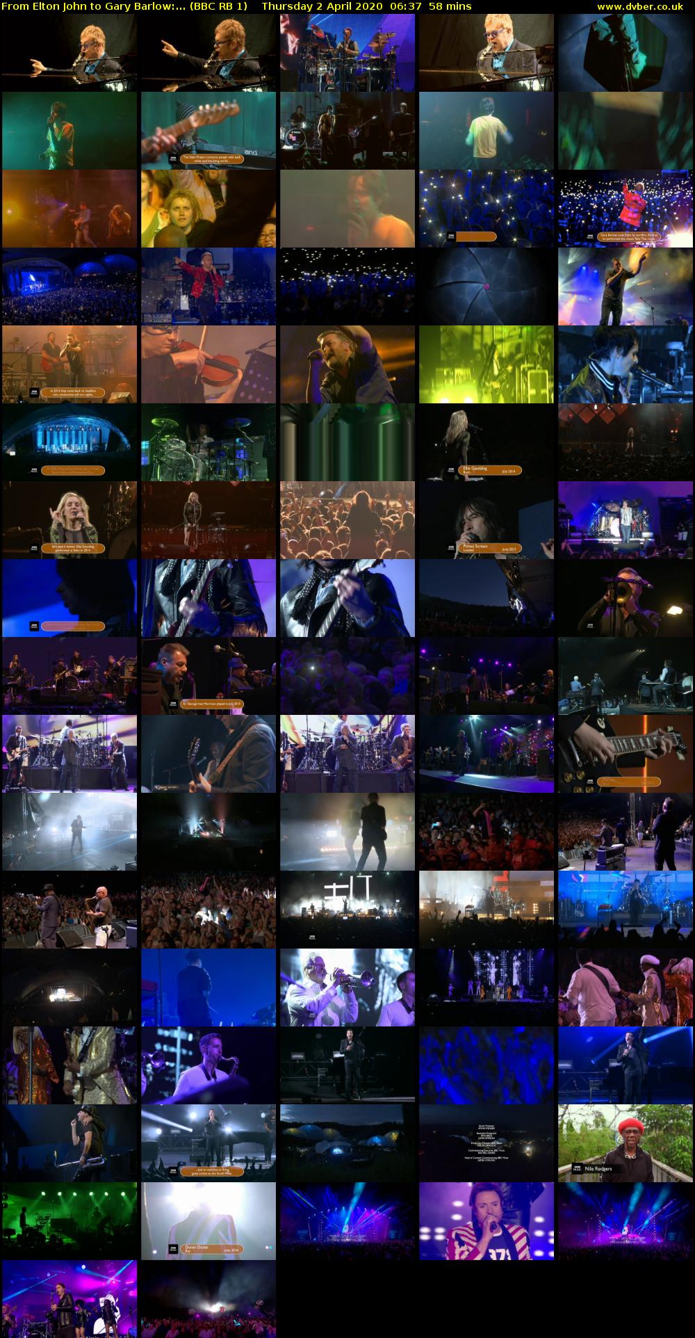 From Elton John to Gary Barlow:... (BBC RB 1) Thursday 2 April 2020 06:37 - 07:35