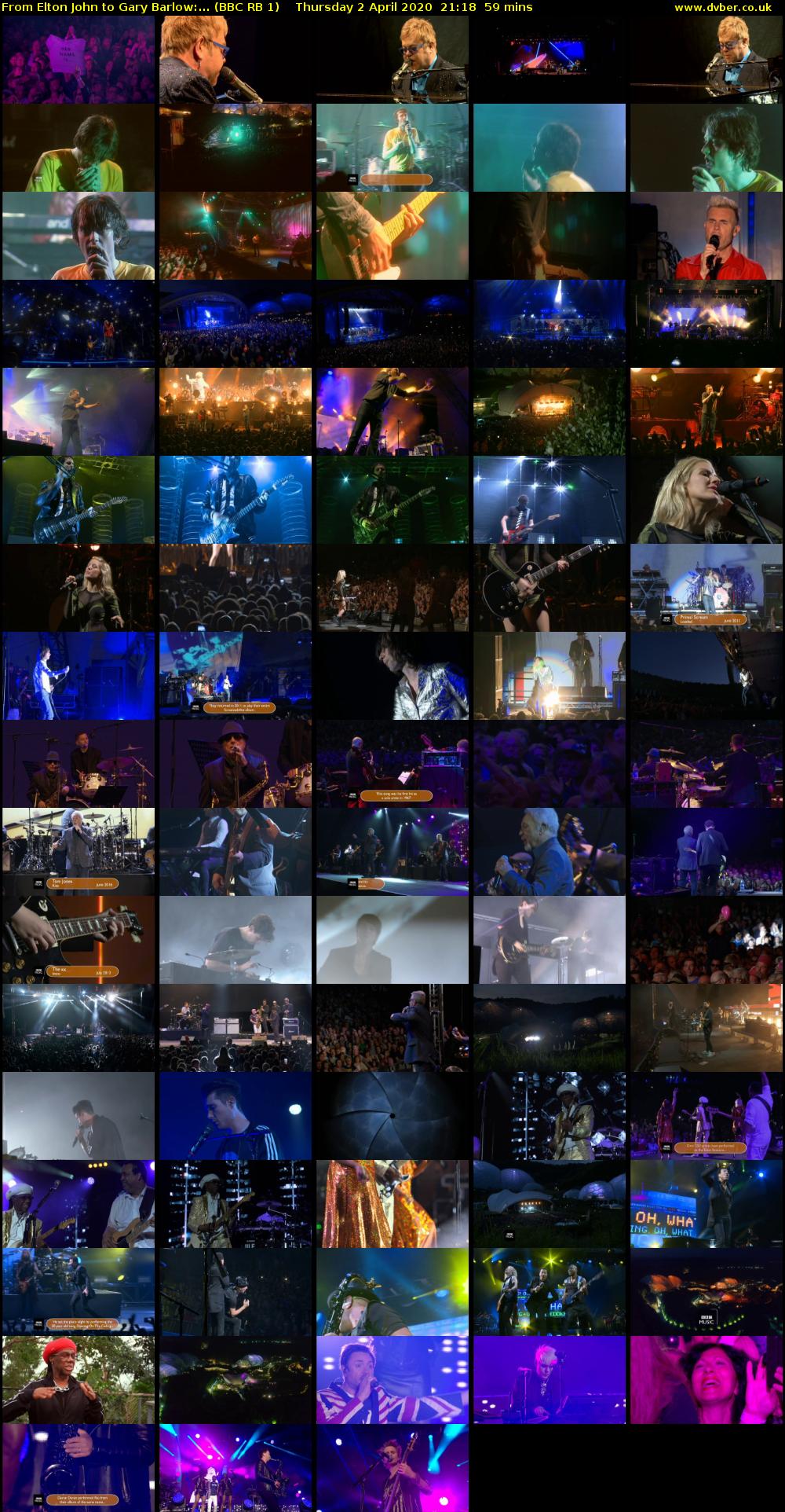 From Elton John to Gary Barlow:... (BBC RB 1) Thursday 2 April 2020 21:18 - 22:17