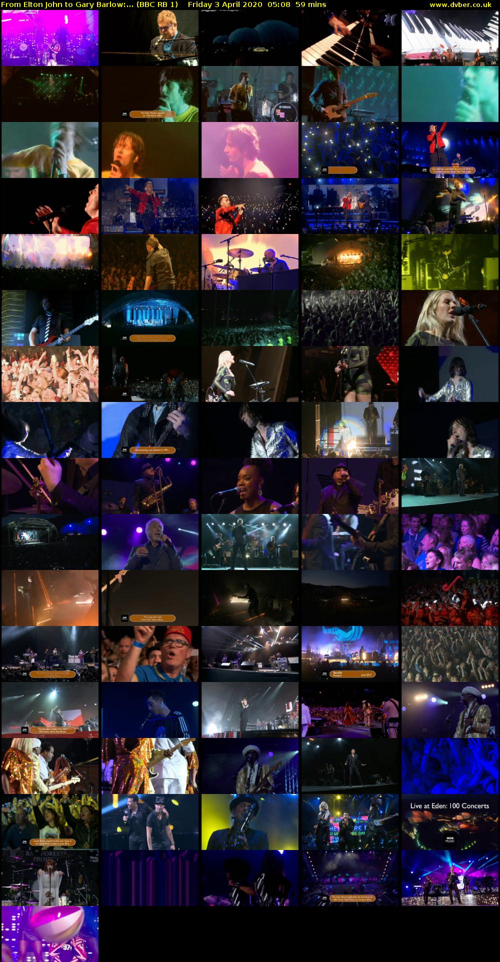 From Elton John to Gary Barlow:... (BBC RB 1) Friday 3 April 2020 05:08 - 06:07