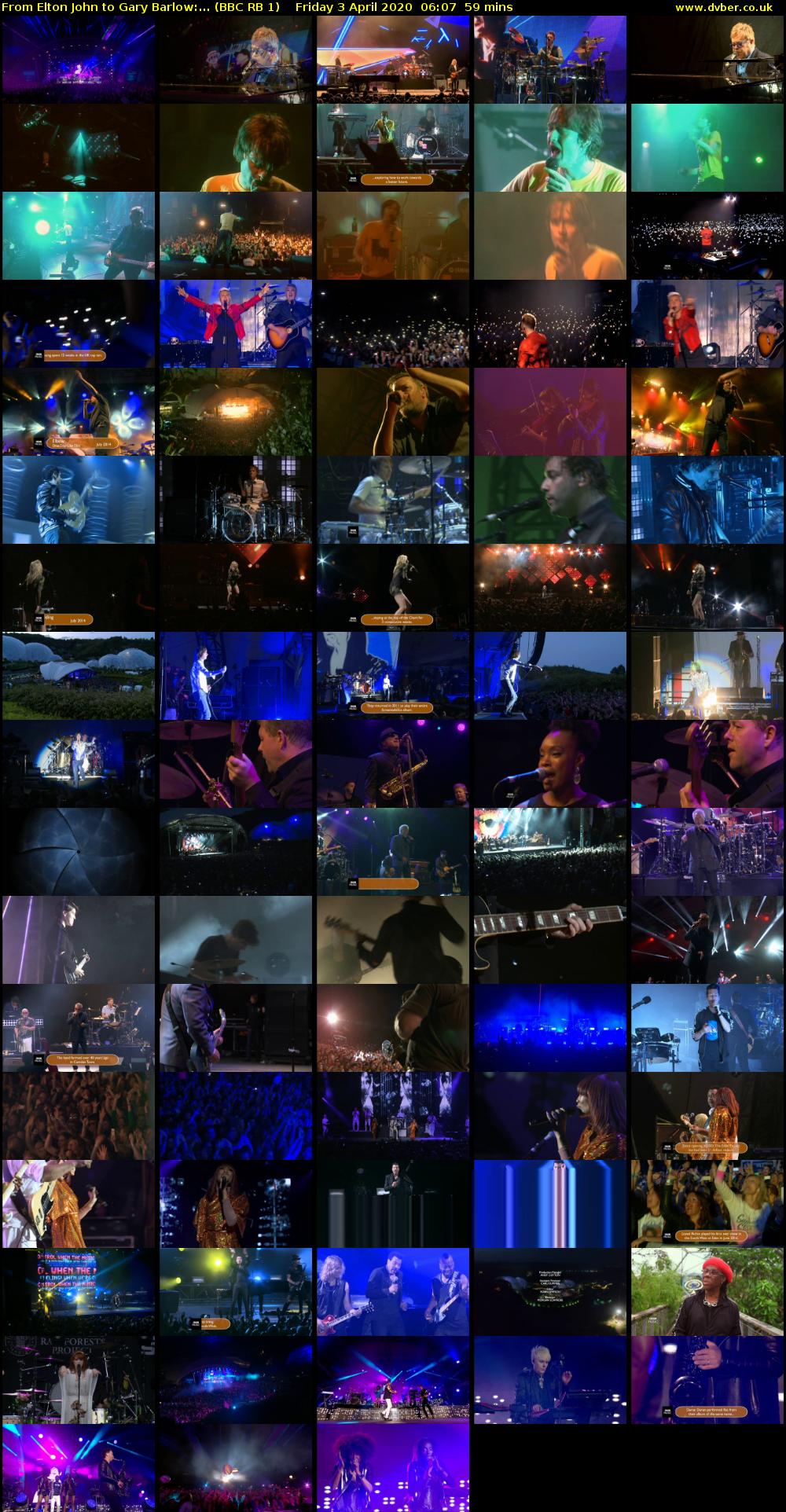 From Elton John to Gary Barlow:... (BBC RB 1) Friday 3 April 2020 06:07 - 07:06