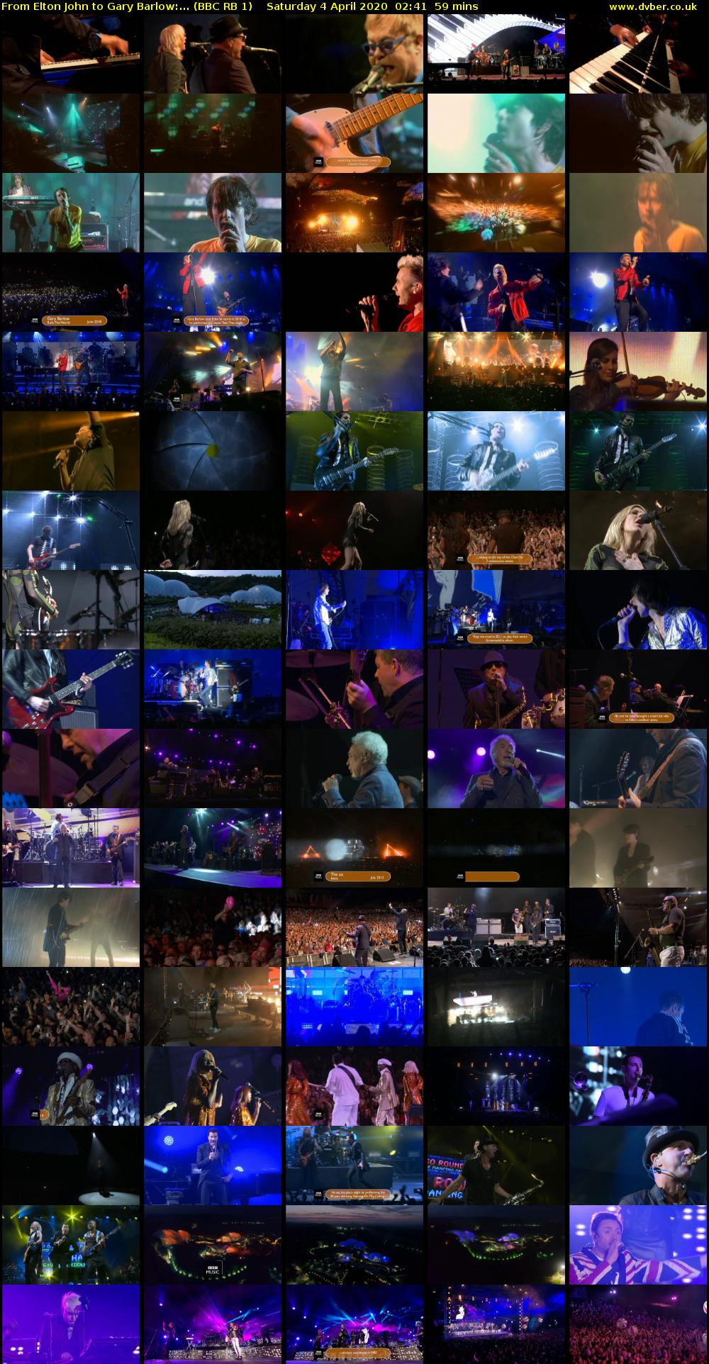 From Elton John to Gary Barlow:... (BBC RB 1) Saturday 4 April 2020 02:41 - 03:40
