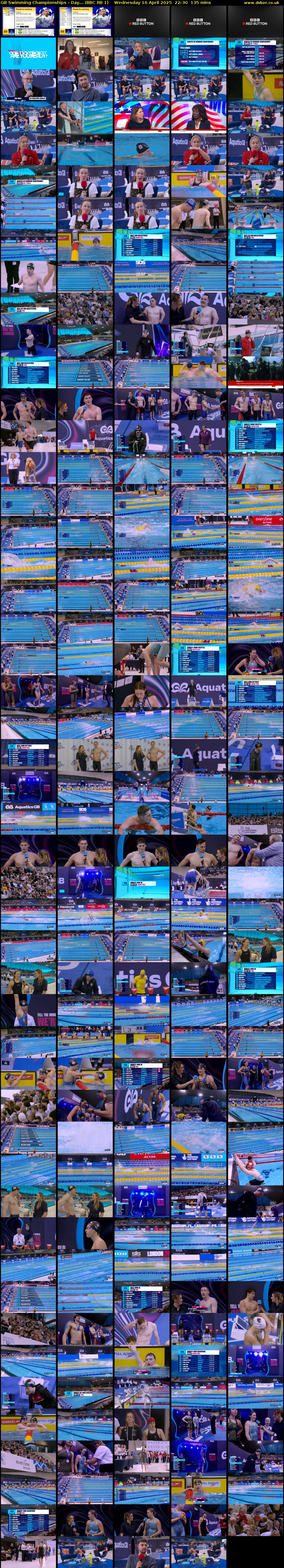 GB Swimming Championships - Day... (BBC RB 1) Wednesday 16 April 2025 22:30 - 00:45