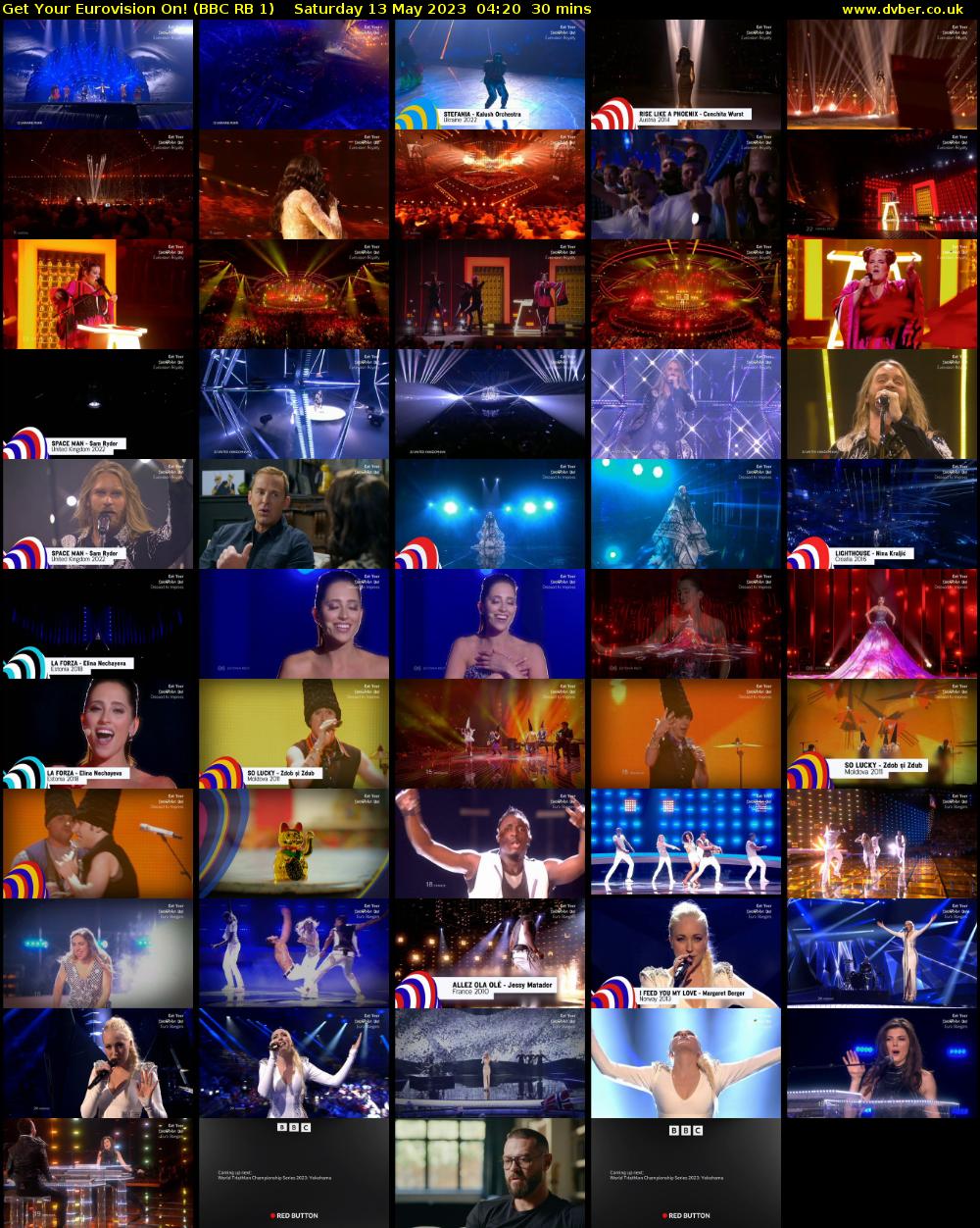 Get Your Eurovision On! (BBC RB 1) Saturday 13 May 2023 04:20 - 04:50