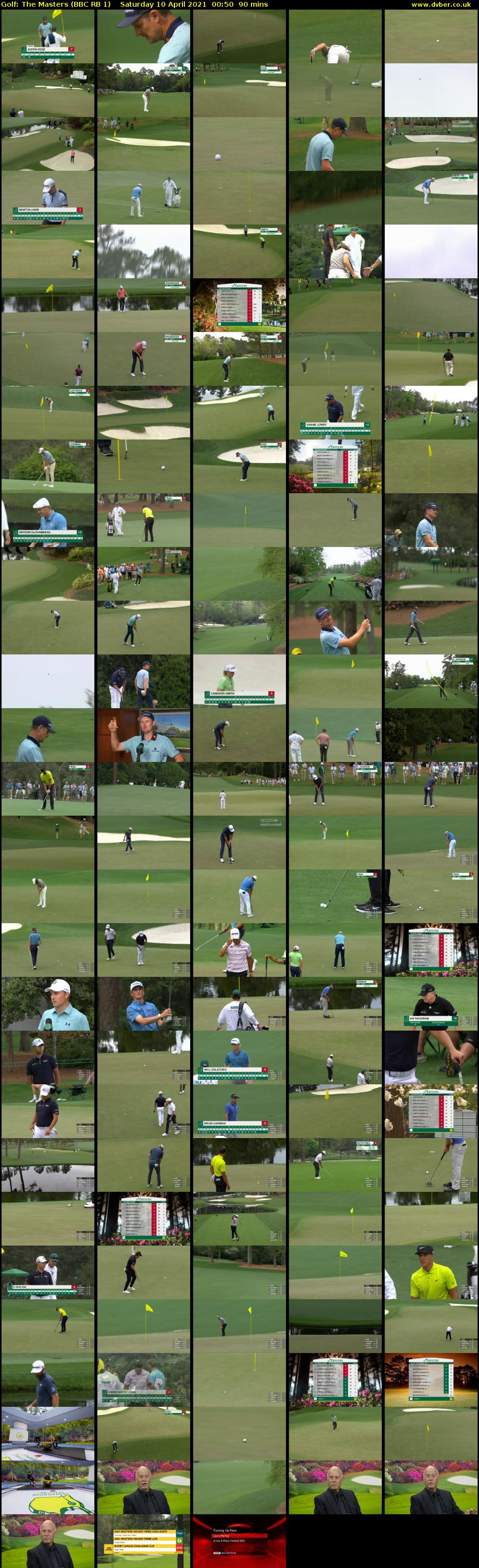 Golf: The Masters (BBC RB 1) Saturday 10 April 2021 00:50 - 02:20