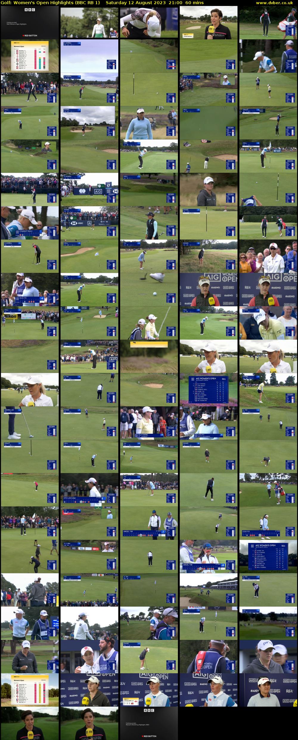 Golf: Women's Open Highlights (BBC RB 1) Saturday 12 August 2023 21:00 - 22:00
