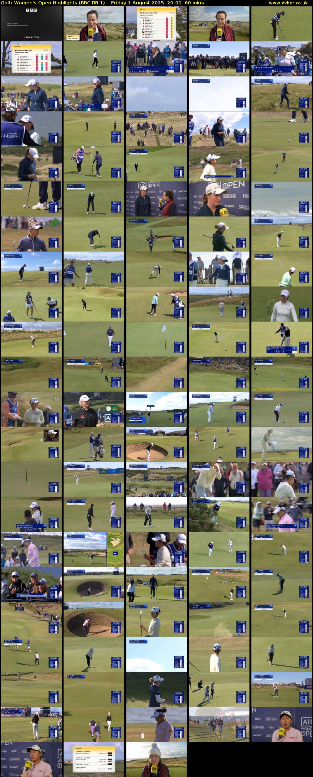 Golf: Women's Open Highlights (BBC RB 1) Friday 1 August 2025 20:00 - 21:00
