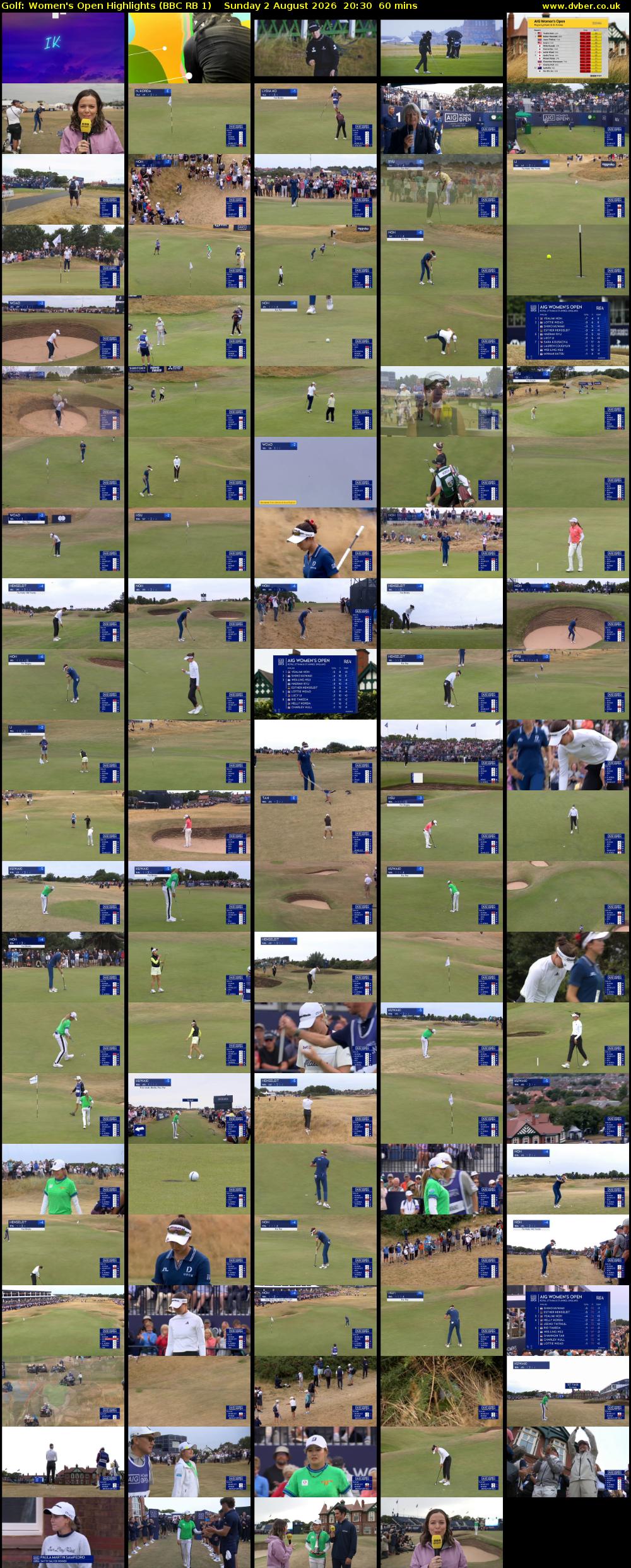 Golf: Women's Open Highlights (BBC RB 1) Sunday 2 August 2026 20:30 - 21:30