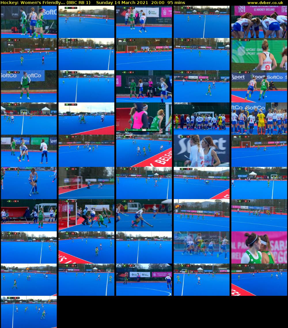 Hockey: Women's Friendly... (BBC RB 1) Sunday 14 March 2021 20:00 - 21:35