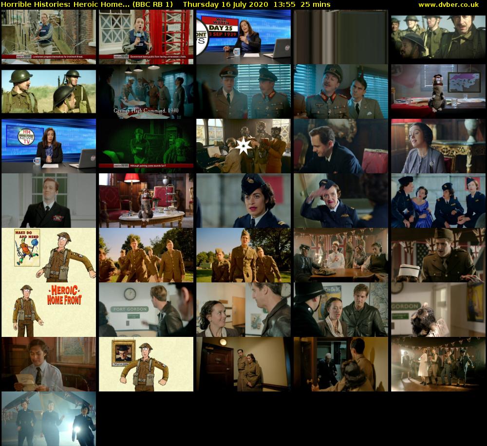 Horrible Histories: Heroic Home... (BBC RB 1) Thursday 16 July 2020 13:55 - 14:20
