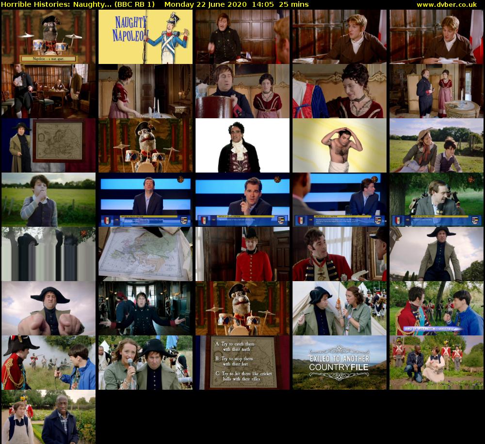 Horrible Histories: Naughty... (BBC RB 1) Monday 22 June 2020 14:05 - 14:30