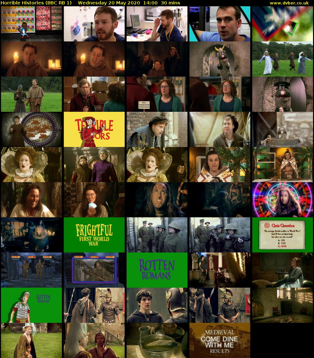 Horrible Histories (BBC RB 1) Wednesday 20 May 2020 14:00 - 14:30