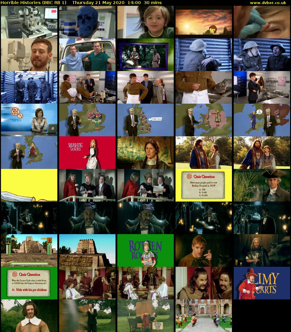Horrible Histories (BBC RB 1) Thursday 21 May 2020 14:00 - 14:30