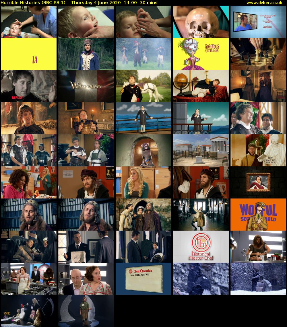 Horrible Histories (BBC RB 1) Thursday 4 June 2020 14:00 - 14:30