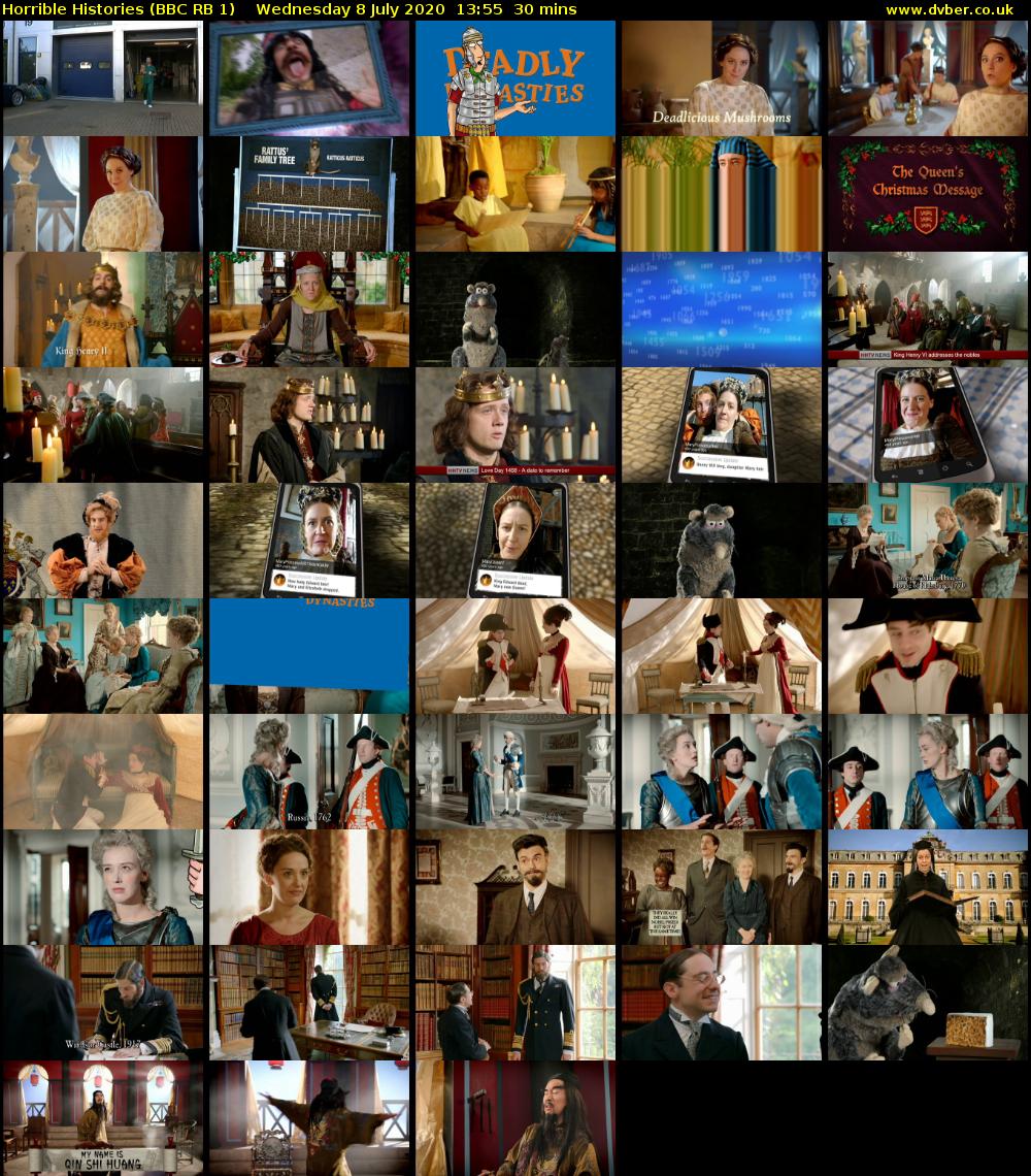 Horrible Histories (BBC RB 1) Wednesday 8 July 2020 13:55 - 14:25