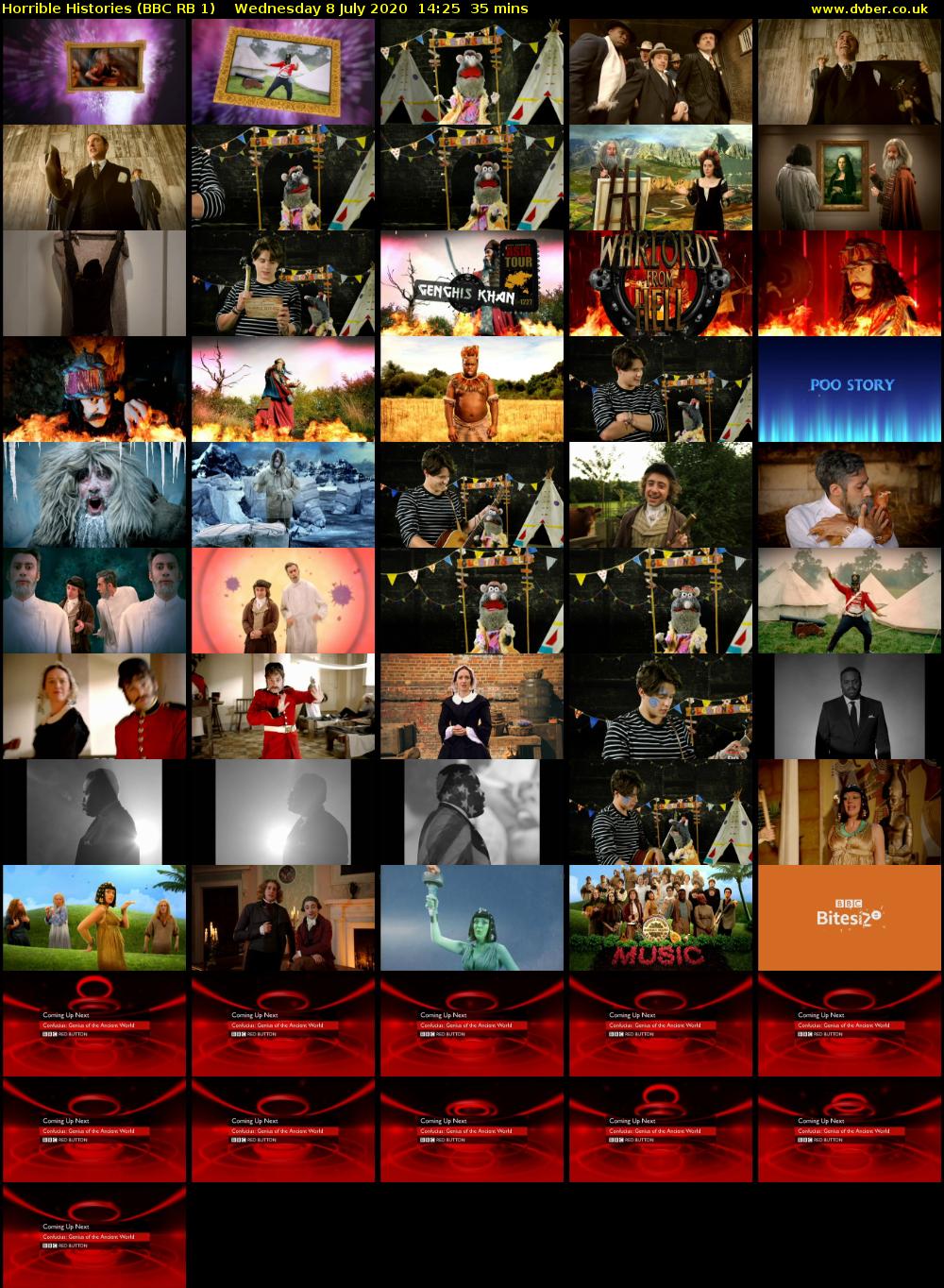 Horrible Histories (BBC RB 1) Wednesday 8 July 2020 14:25 - 15:00