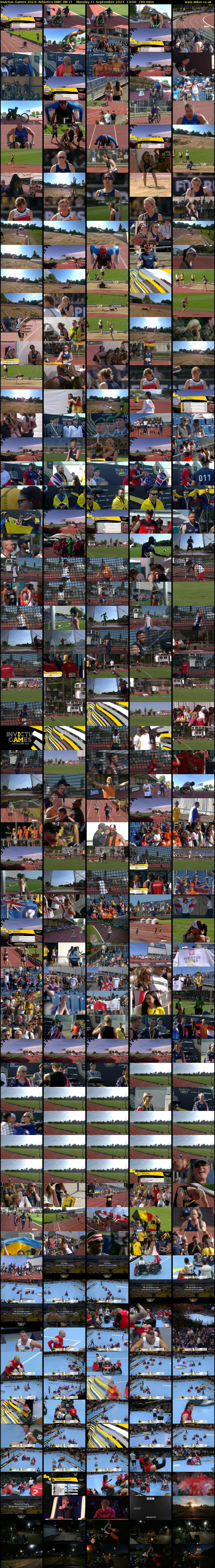 Invictus Games 2023: Athletics (BBC RB 1) Monday 11 September 2023 13:00 - 16:00